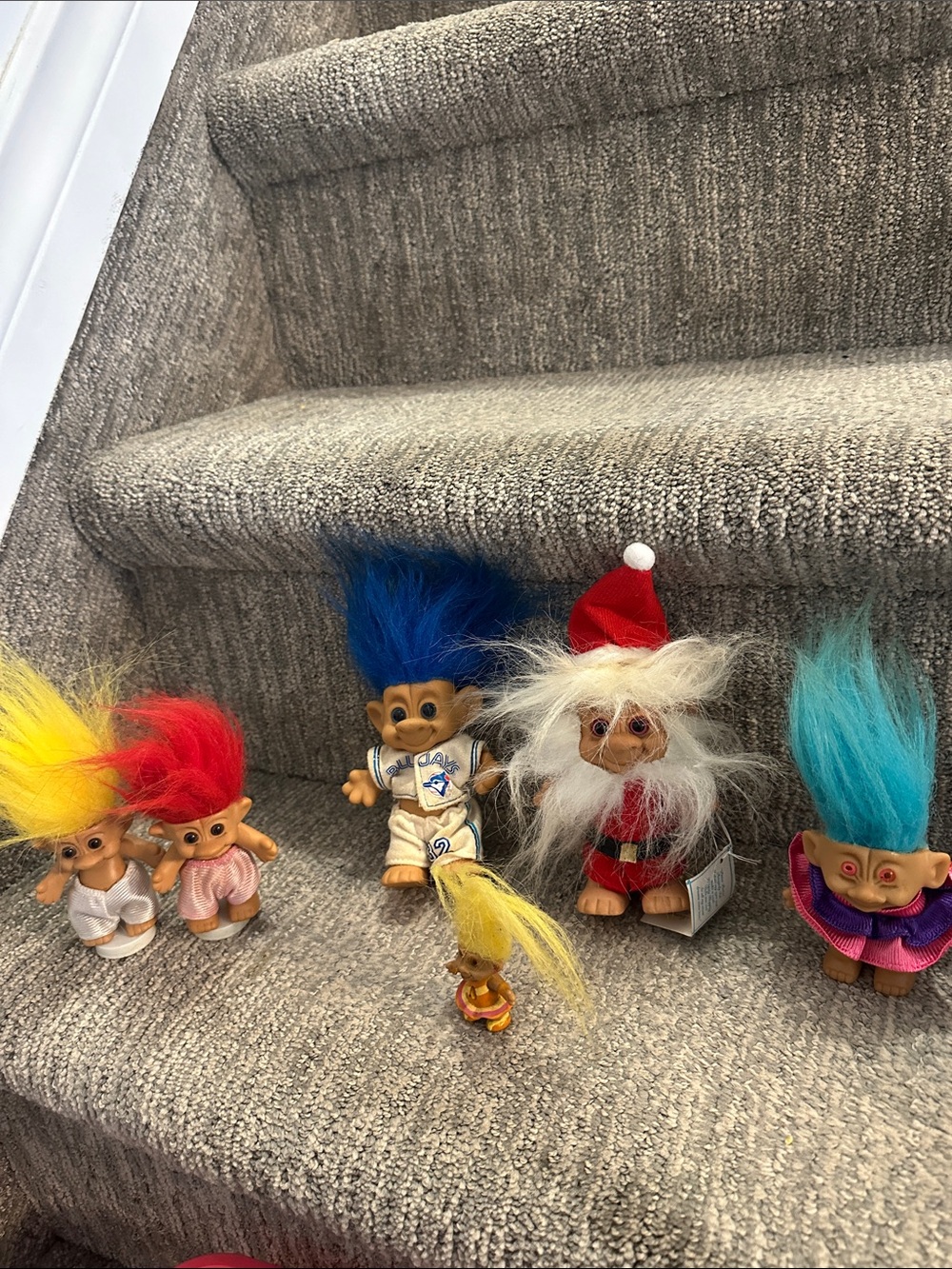 Vintage troll doll set.  From Santa to bluejays